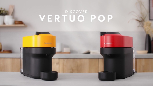 Machine à café Nespresso DeLonghi Vertuo Pop, poignée jaune