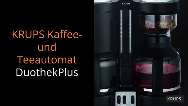 Krups KM8508 DuothekPlus Schwarz Kombi-Kaffee-/Teemaschine zwei Glaskannen 