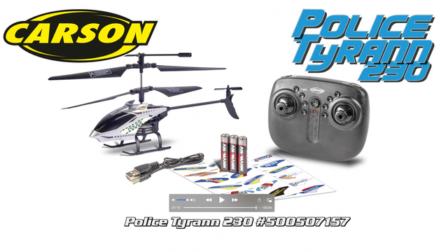 Carson Rc Helikopter Police Tyrann 230 Gyro Otto