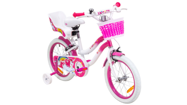 16" Kinderfahrrad Mädchenfahrrad Kinderrad Fahrrad mit Stützrädern für 5-8 Jahre 