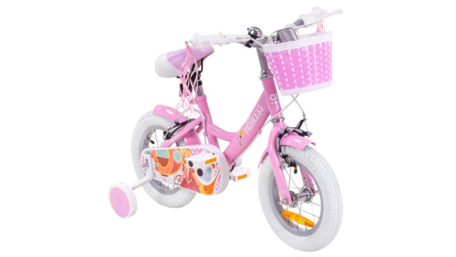 Barbie 14 Zoll 24 cm Mädchen Felgenbremse Kinder-Fahrrad Stützräder Bike  Ros... 