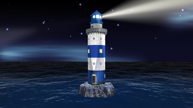 Ravensburger 3D Puzzle 12577 Leuchtturm bei Nacht für Erwachsene & Kinder ab 10 